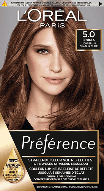 Permanente Haarverf 5 Bruges Lichtbruin | L'Oreal Paris Coloration cheveux - We Are Eves: eerlijke cosmetica reviews.