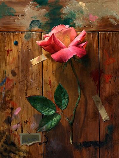 Katebackdrop：Kate Valentine'S Day Rose Dirty Wood Wall Backdrops