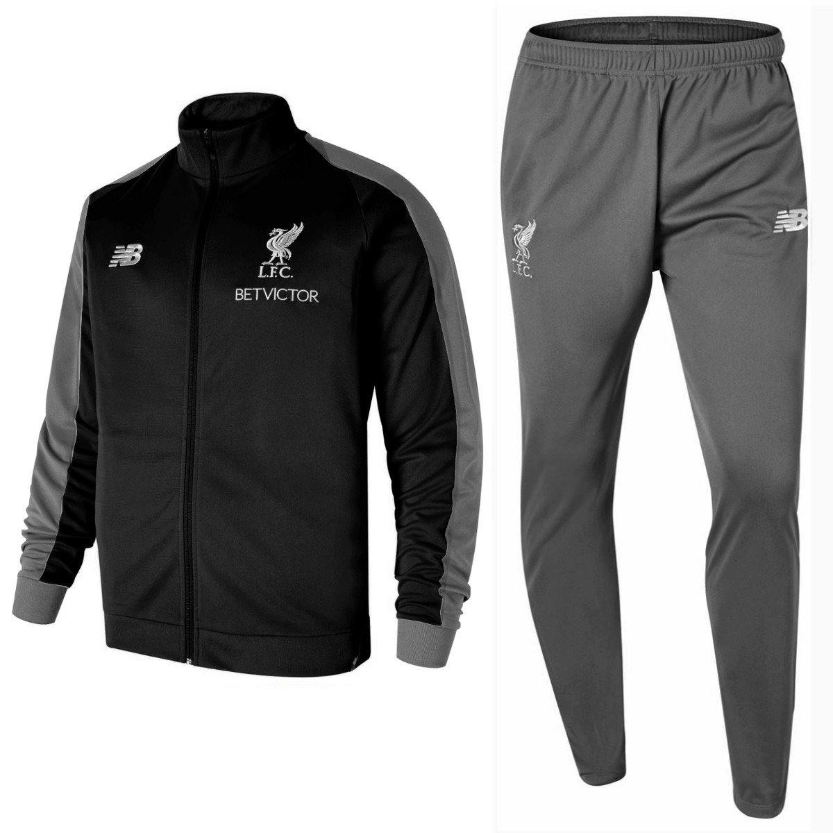 Liverpool Fc Black/Grey Presentation Soccer Tracksuit 2018/19 - New Ba ...