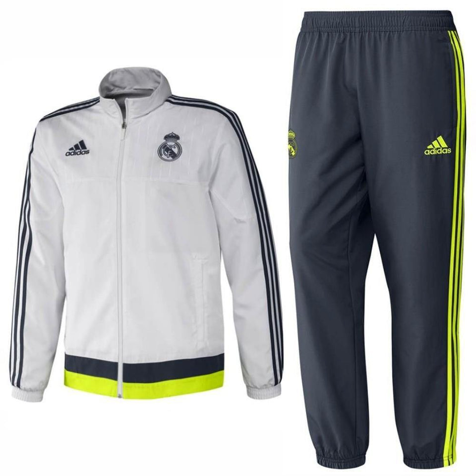 verdwijnen stopcontact band Real Madrid Presentation Soccer Tracksuit 2015/16 - Adidas –  SoccerTracksuits.com