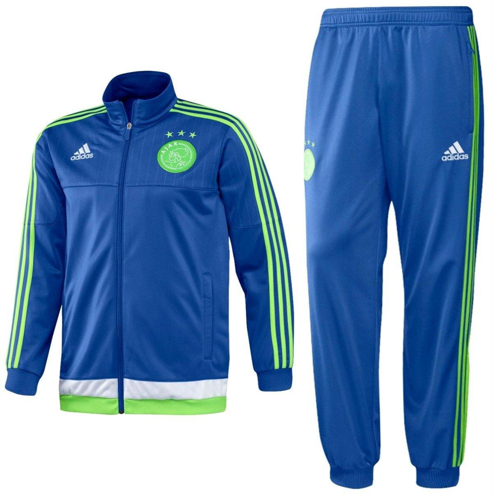 Ajax Away Blue Training Soccer Tracksuit 2015/16 Adidas SoccerTracksuits.com