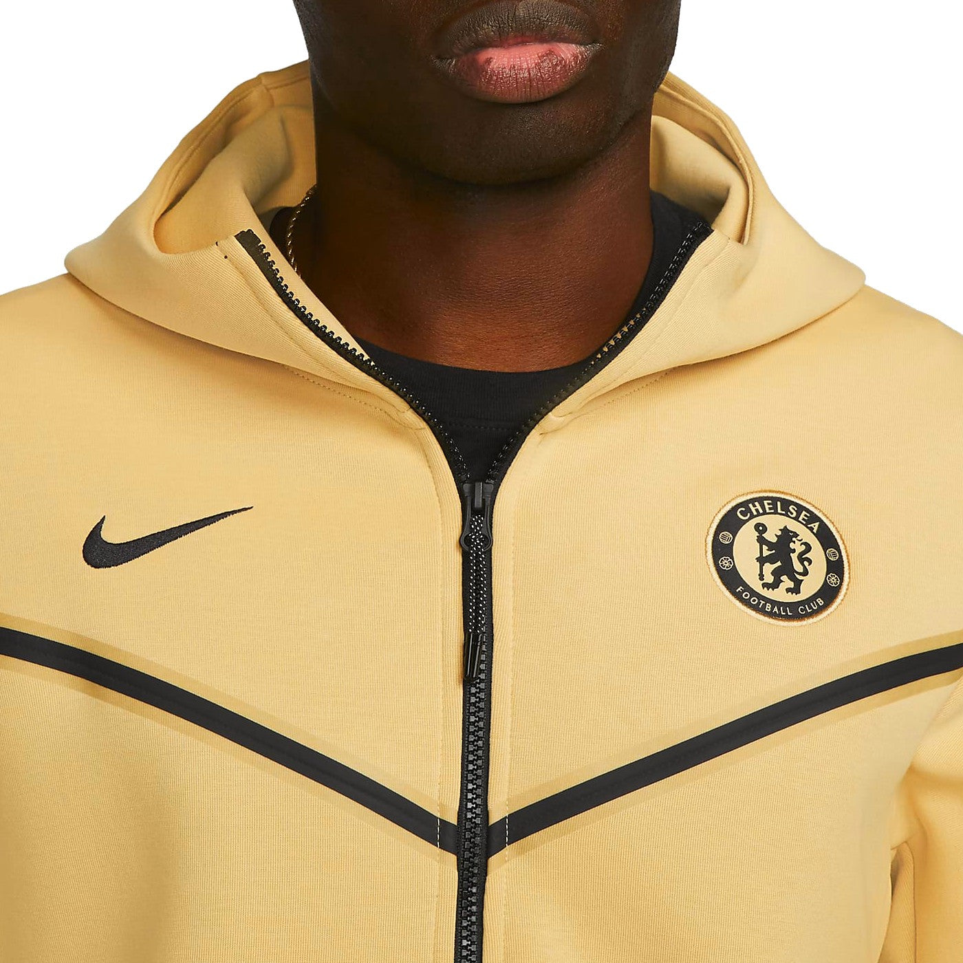 Chelsea Fleece gold/black jacket - Nike – SoccerTracksuits.com
