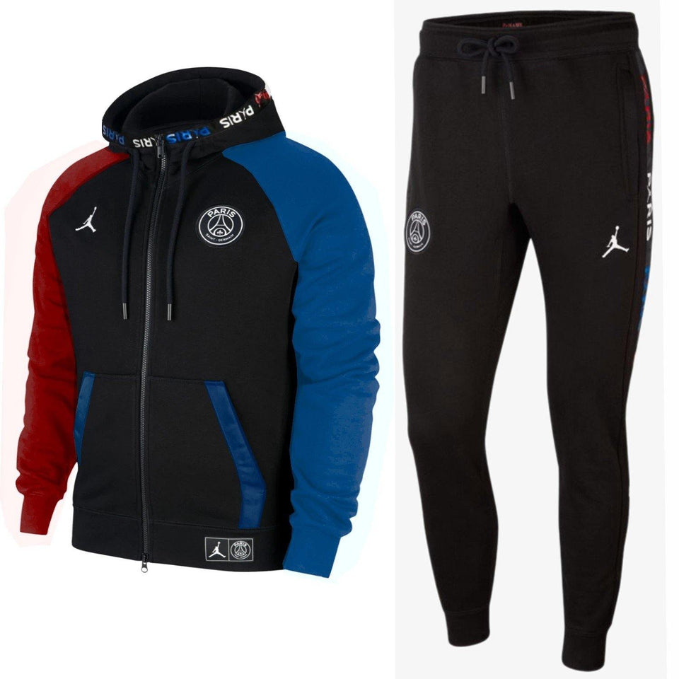 jordan psg tracksuit blue and red