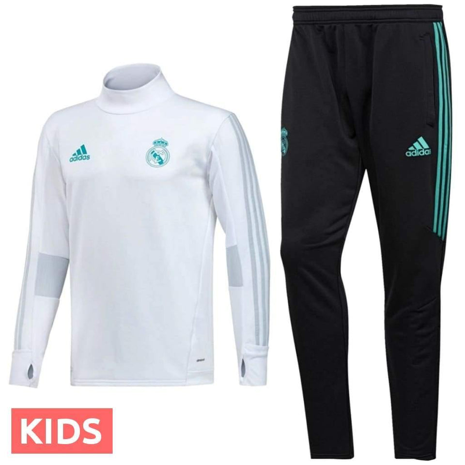 Kids - Real Madrid Training Soccer Tracksuit 2017/18 - Adidas – SoccerTracksuits.com