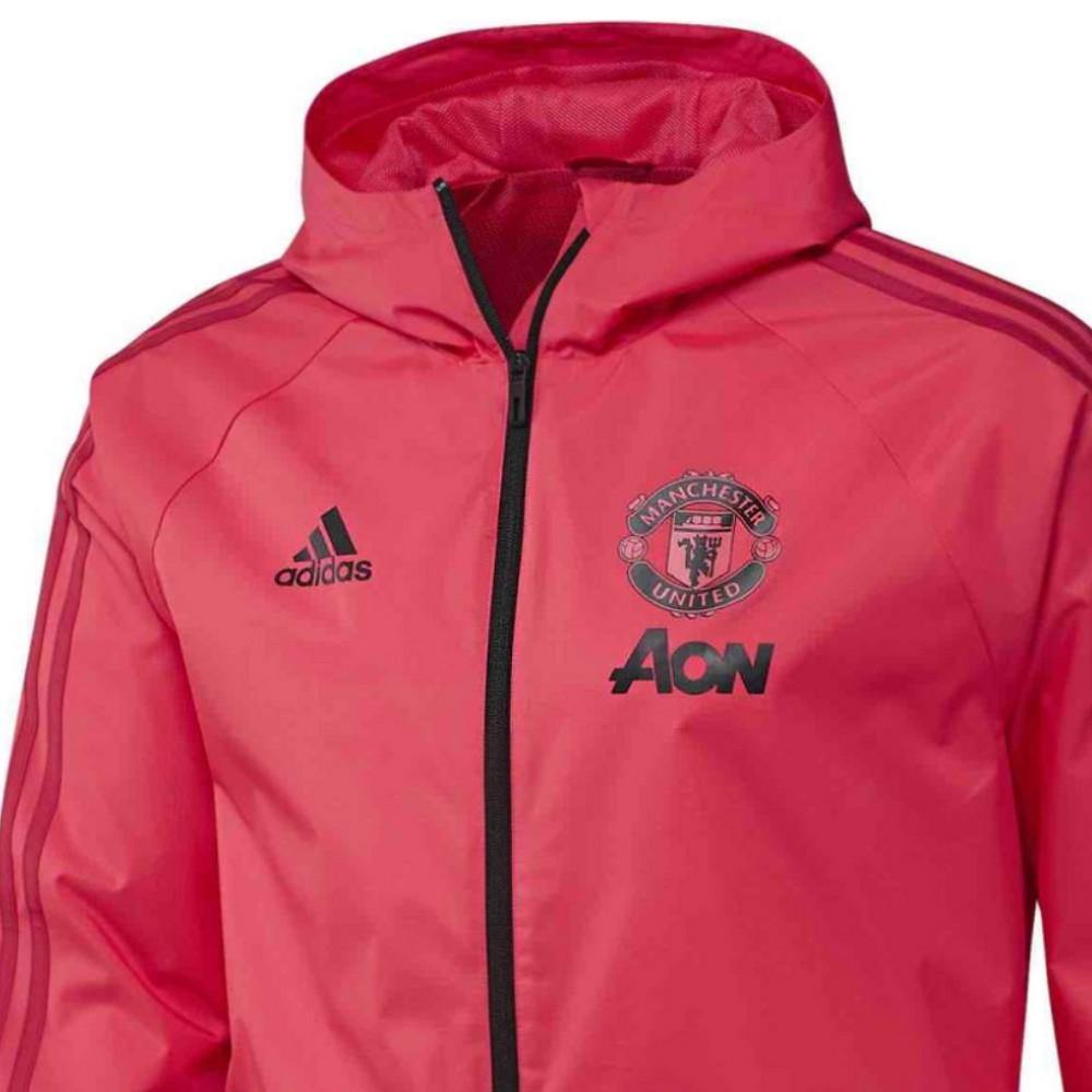 Manchester United soccer red training rain jacket 2018/19 - Adidas ...