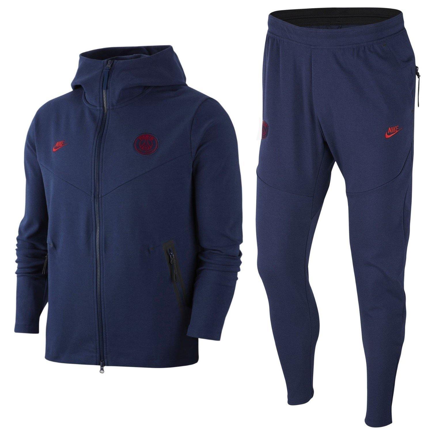 nike tech tracksuit dark blue