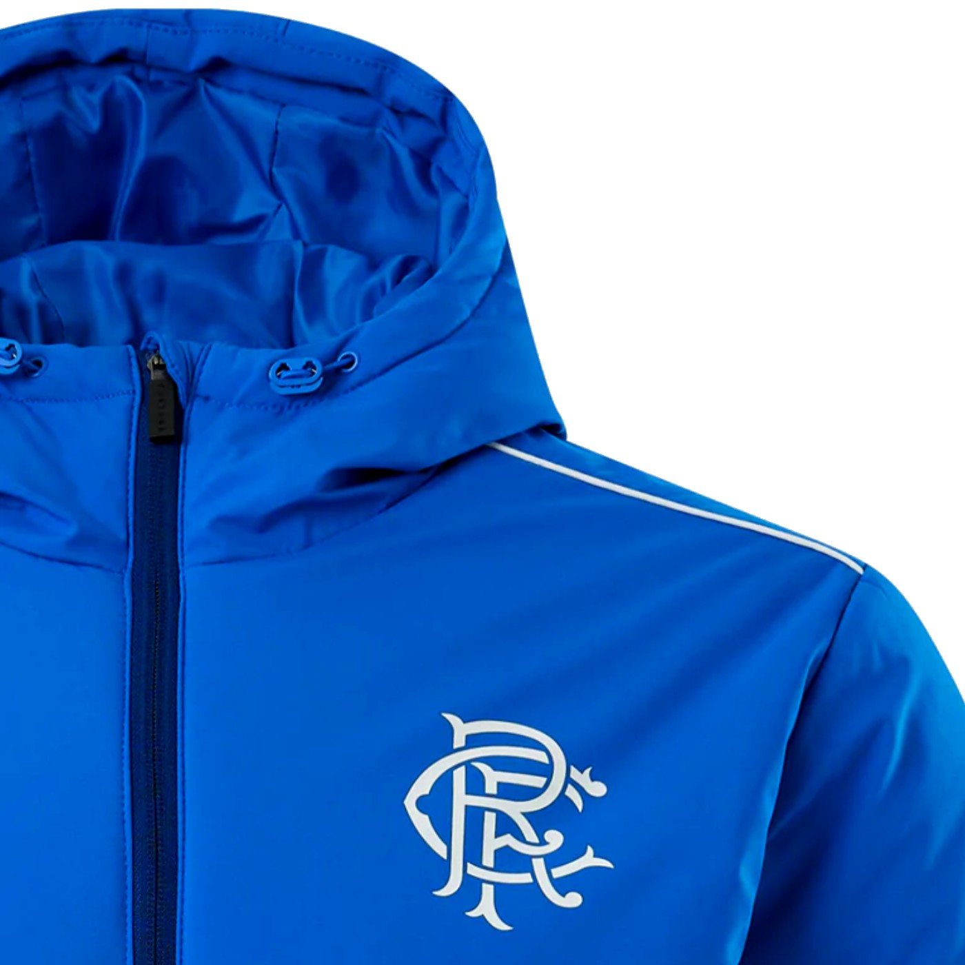 Rangers Glasgow blue padded bench jacket 2022/23 - Castore ...