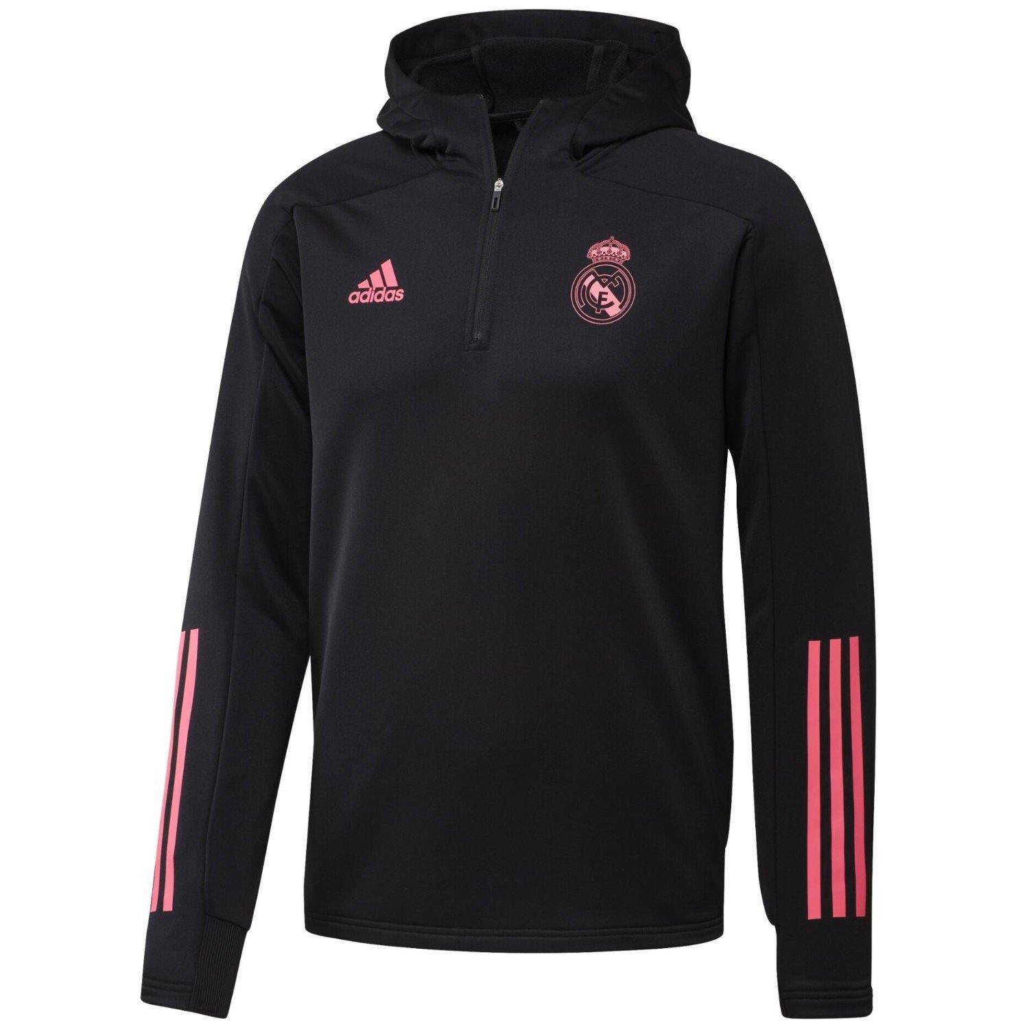 Real Madrid black/grey hooded training technical tracksuit -
