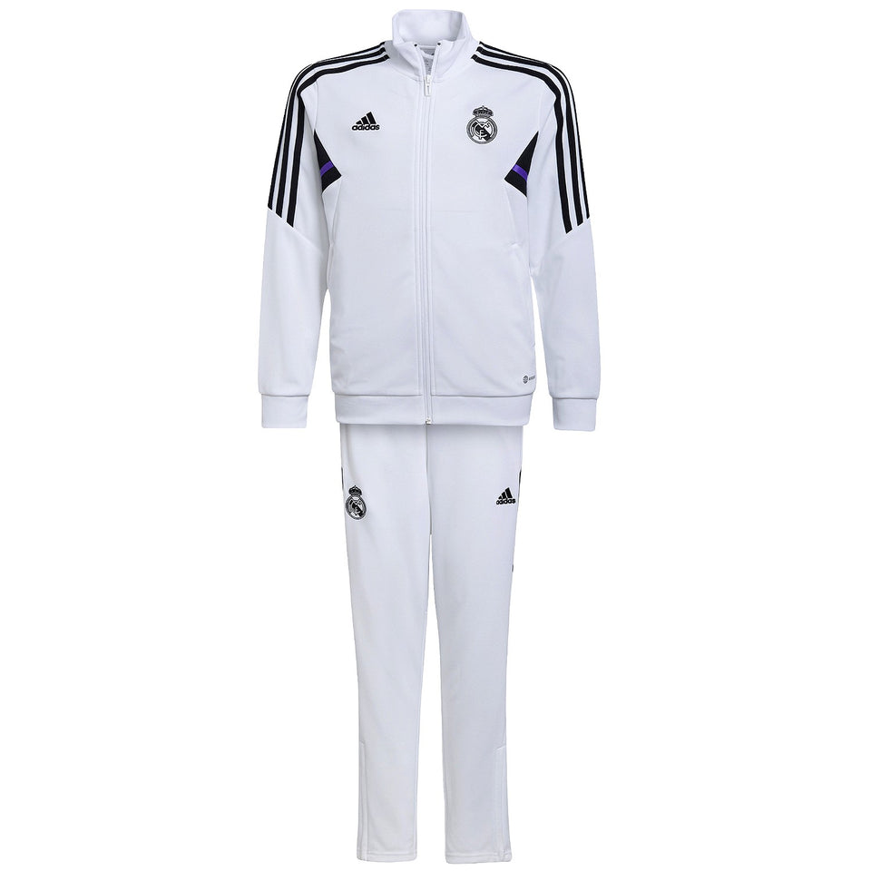 Kids - Real Madrid white training presentation 2022/23 Adidas – SoccerTracksuits.com