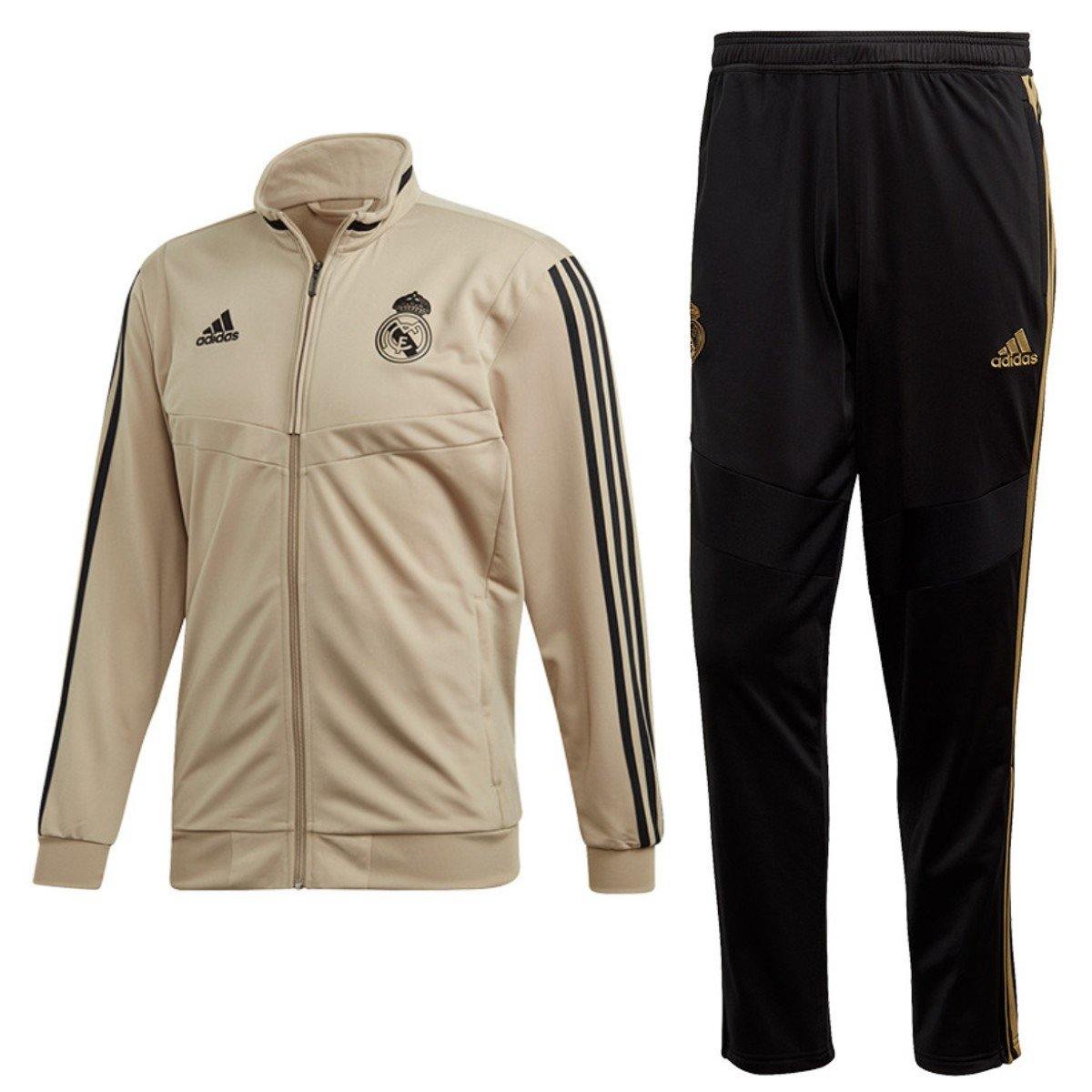Real Madrid soccer gold bench training tracksuit 2020 - Adidas ...