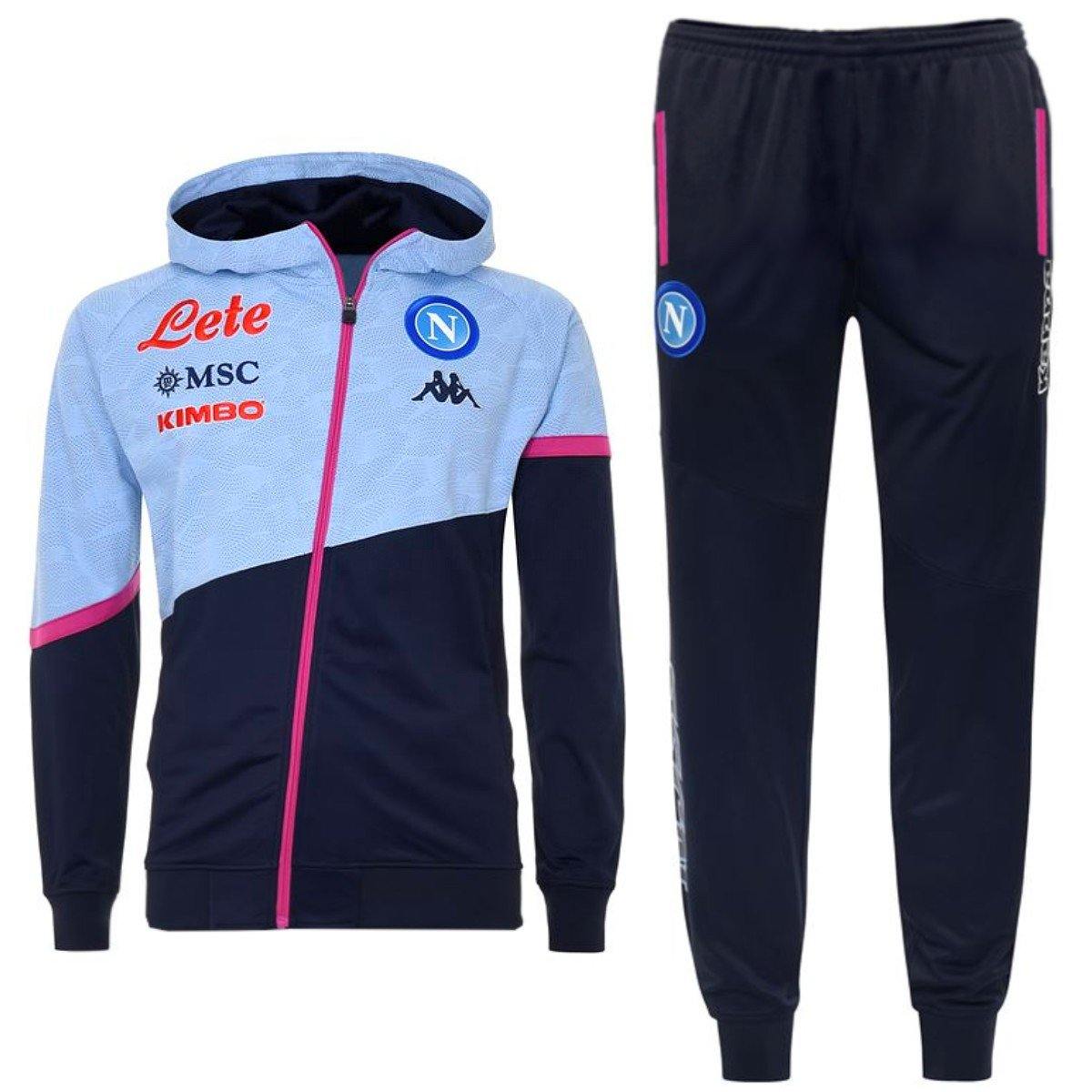 SSC Napoli hooded training presentation Soccer tracksuit 2020/21 ...