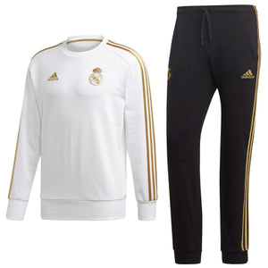 adidas tracksuit white and gold