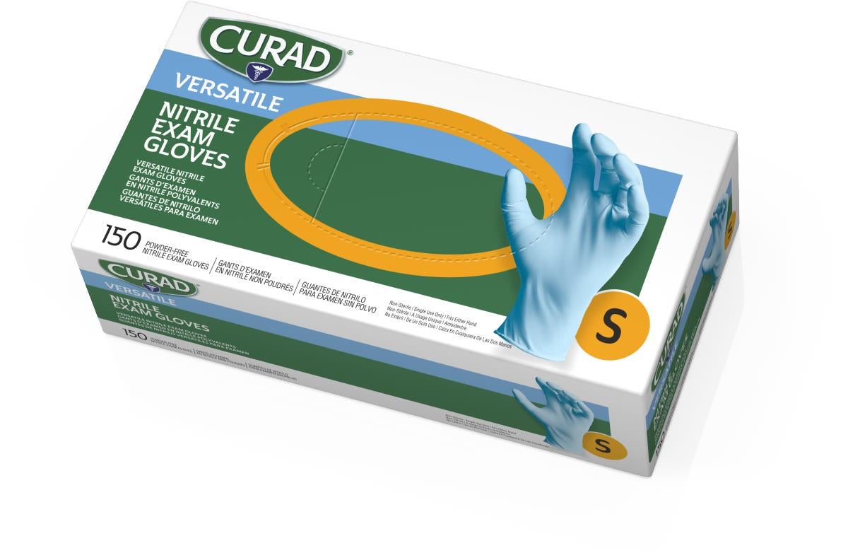 Curad Nitrile Exam Gloves - Latex Free & Powder Free -10 boxes/Case