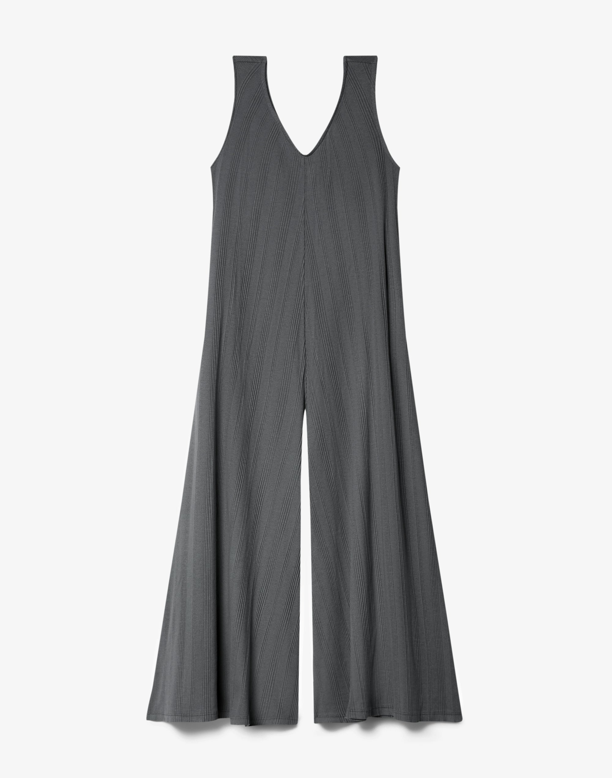 Willow Wide Rib Jumpsuit - Zinc Grey – Mien