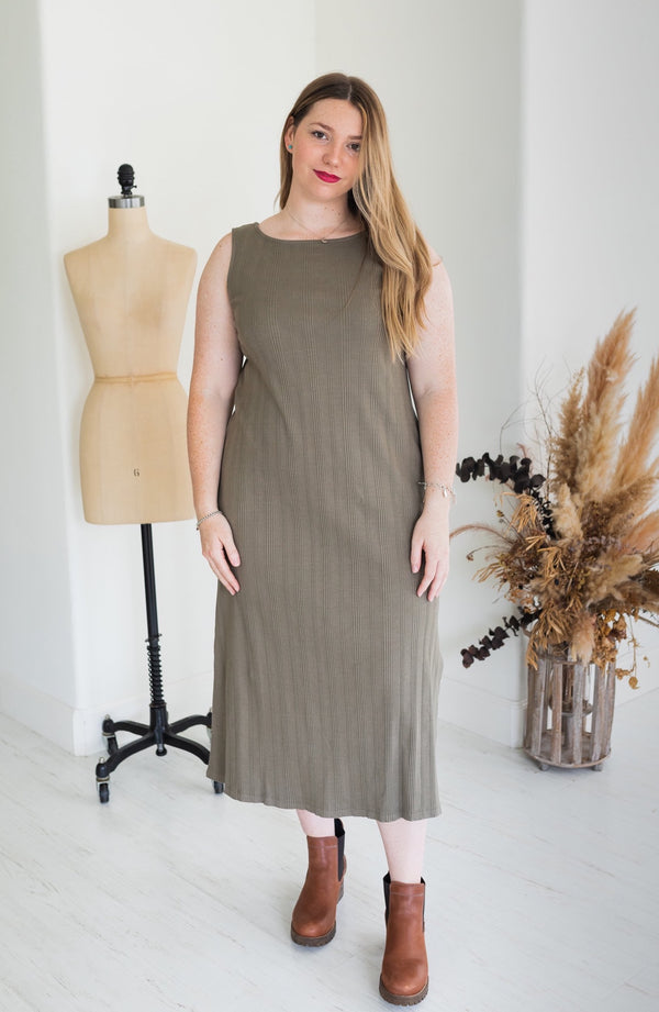 Coast Midi Tank Dress - Dark Umber