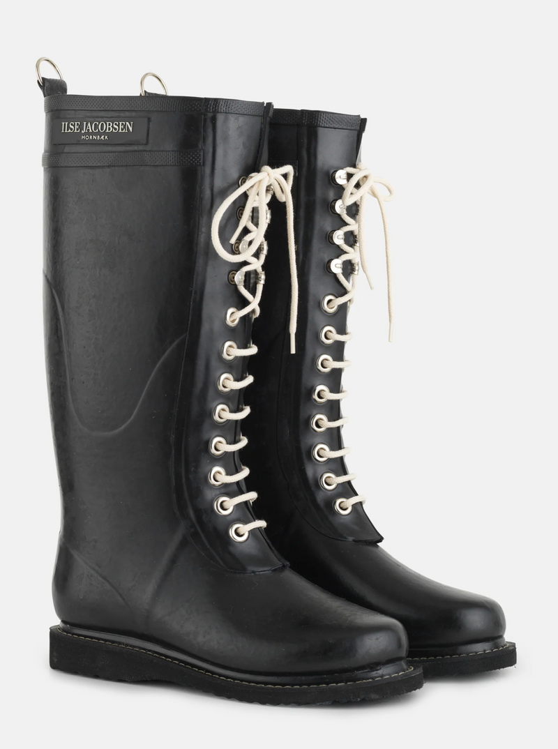 Rubber Tall Lace Up Boot – Jardines Domaine