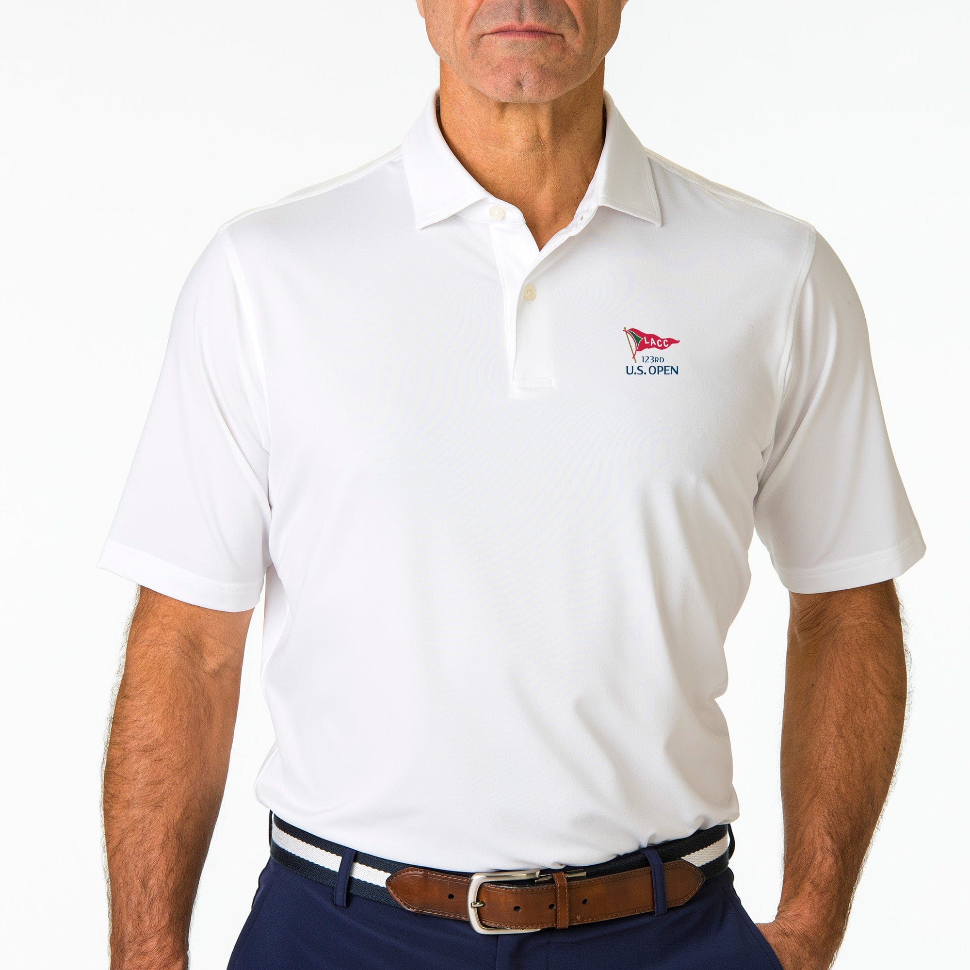 2023 US Open USA Tournament Solid Tech Jersey Polo – Fairway & Greene