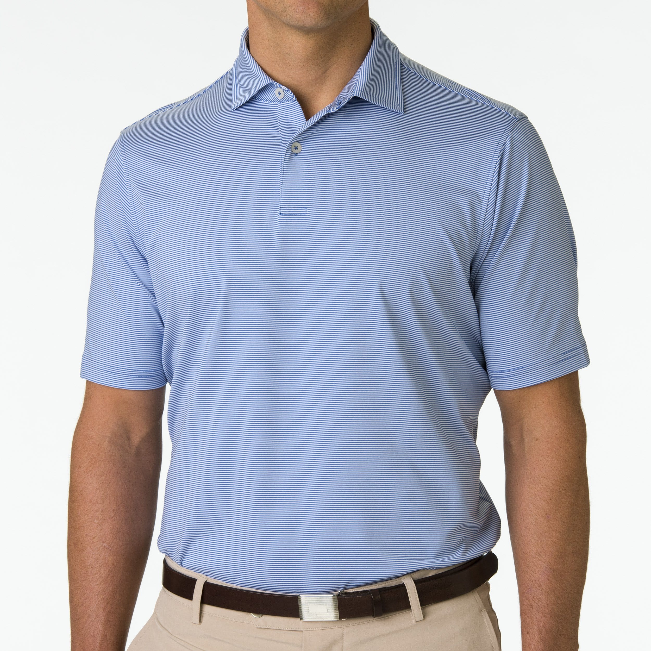 Fairway & Greene USA Mini Stripe Jersey Polo, St. Barts / SML