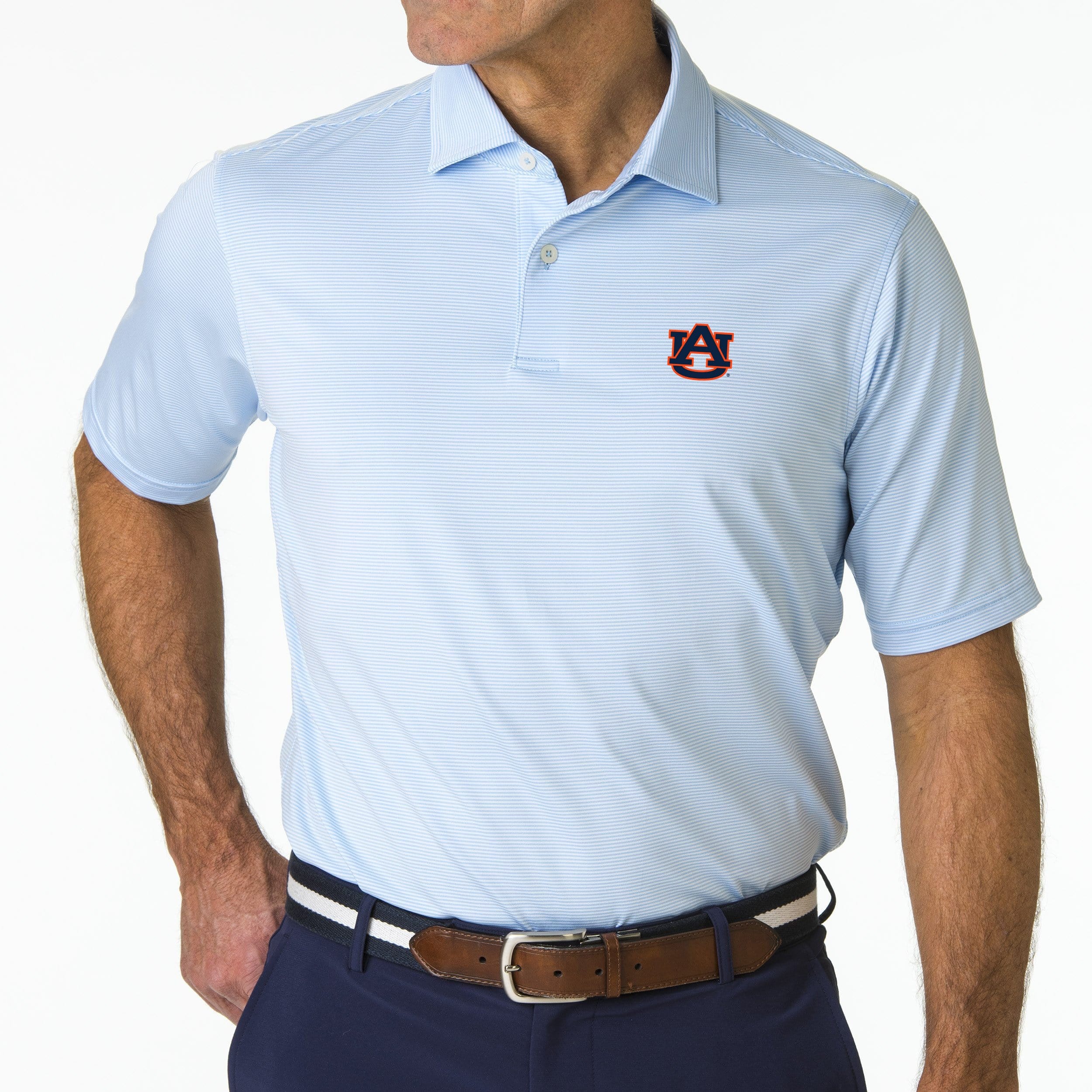 Polo | | Jersey Fairway Stripe – Collegiate & Greene Auburn USA Mini