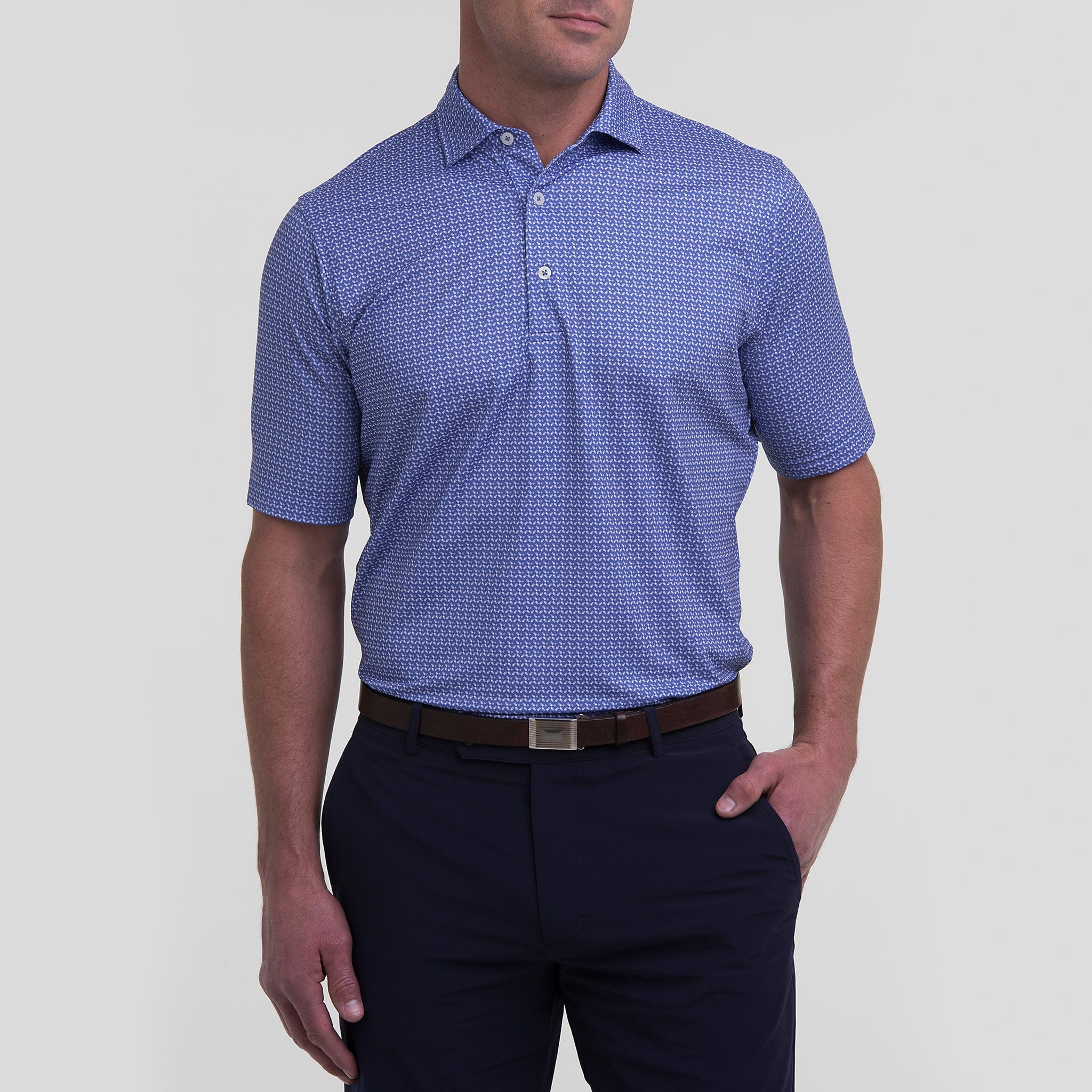 Fairway & Greene USA Mini Stripe Jersey Polo, St. Barts / SML