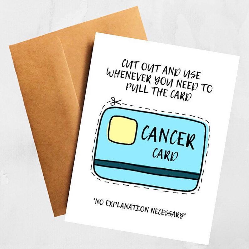 The Cancer Card Funny Get Well Support Card Better And Co