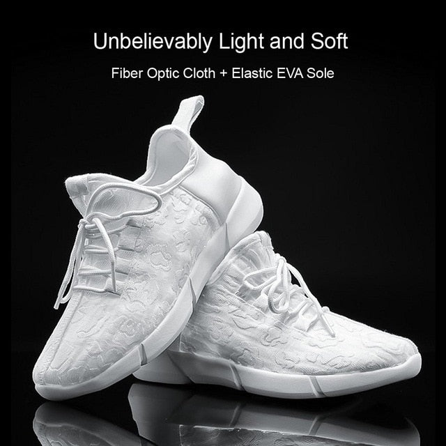 fabric flashing led lights trainers