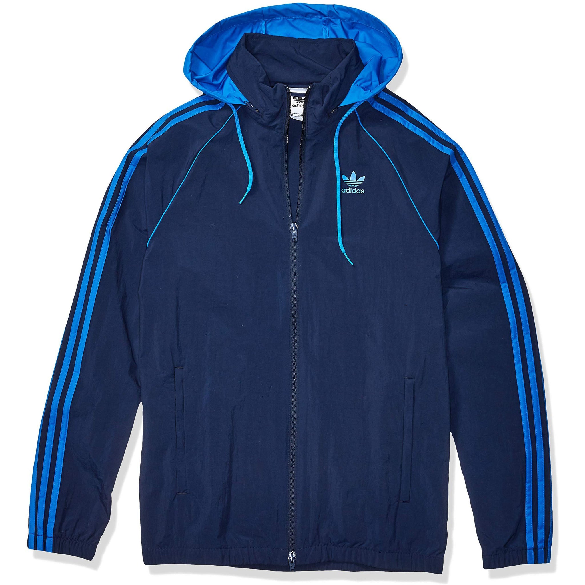 adidas sst windbreaker blue