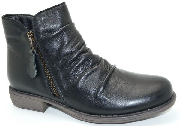 ladies double zip ankle boots