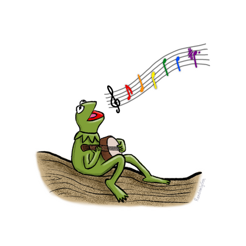 Kermit singing The Rainbow Connection (for 100DaysProjectScotland 2023)