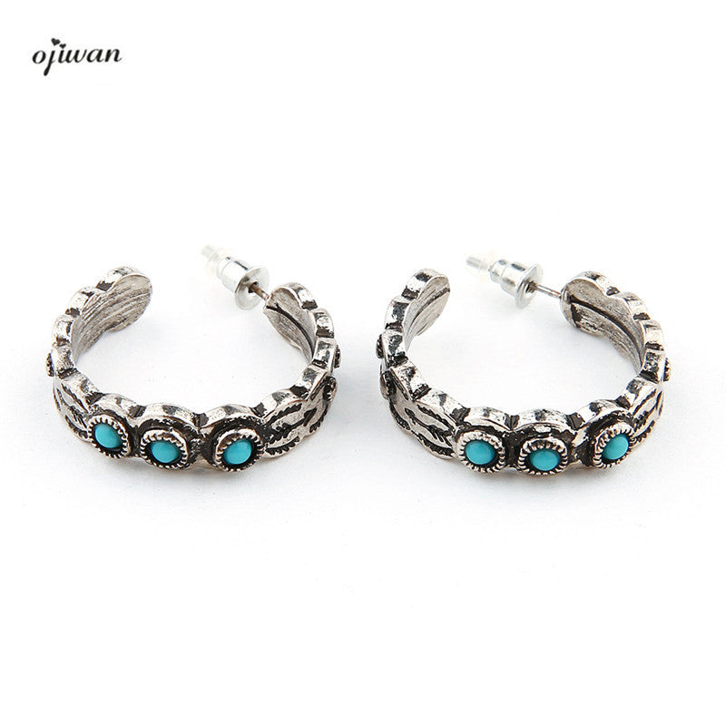 Boho Earrings Hippie Cowgirl Gypsy Earrings Hoop Bohemian Earrings aritos Indian Native American Jewelry Navajo Tribal Earrings - 64 Corp