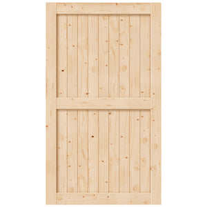 EaseLife Unfinished Sliding Barn Door Slab,Solid Spruce Wood Panelled Slab Door,DIY Assemblely,Easy Install,H-Frame