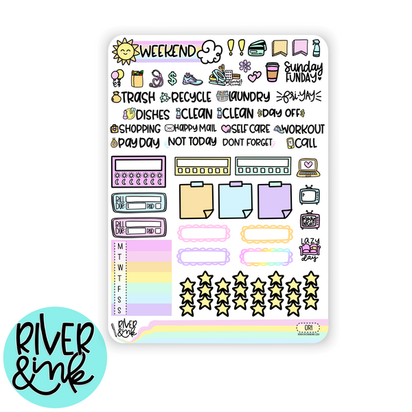 Over The Rainbow | Hobonichi Cousin l Planner Stickers Kit