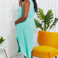 Zenana Full Size Making Music Brushed Sleeveless Dress in Mint - The Beauty Alley Boutique Inc