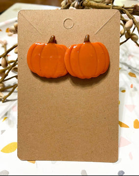 Orange Pumpkin Earrings