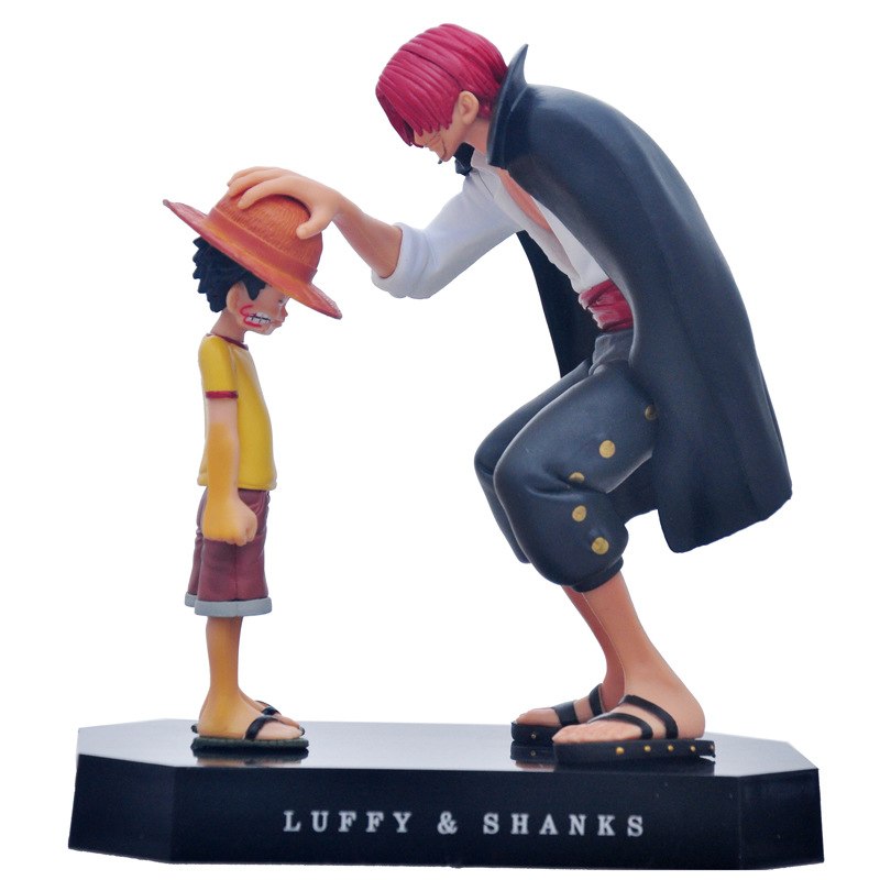 One Piece Kid Luffy And Shanks Pvc Collectible Anime Figure