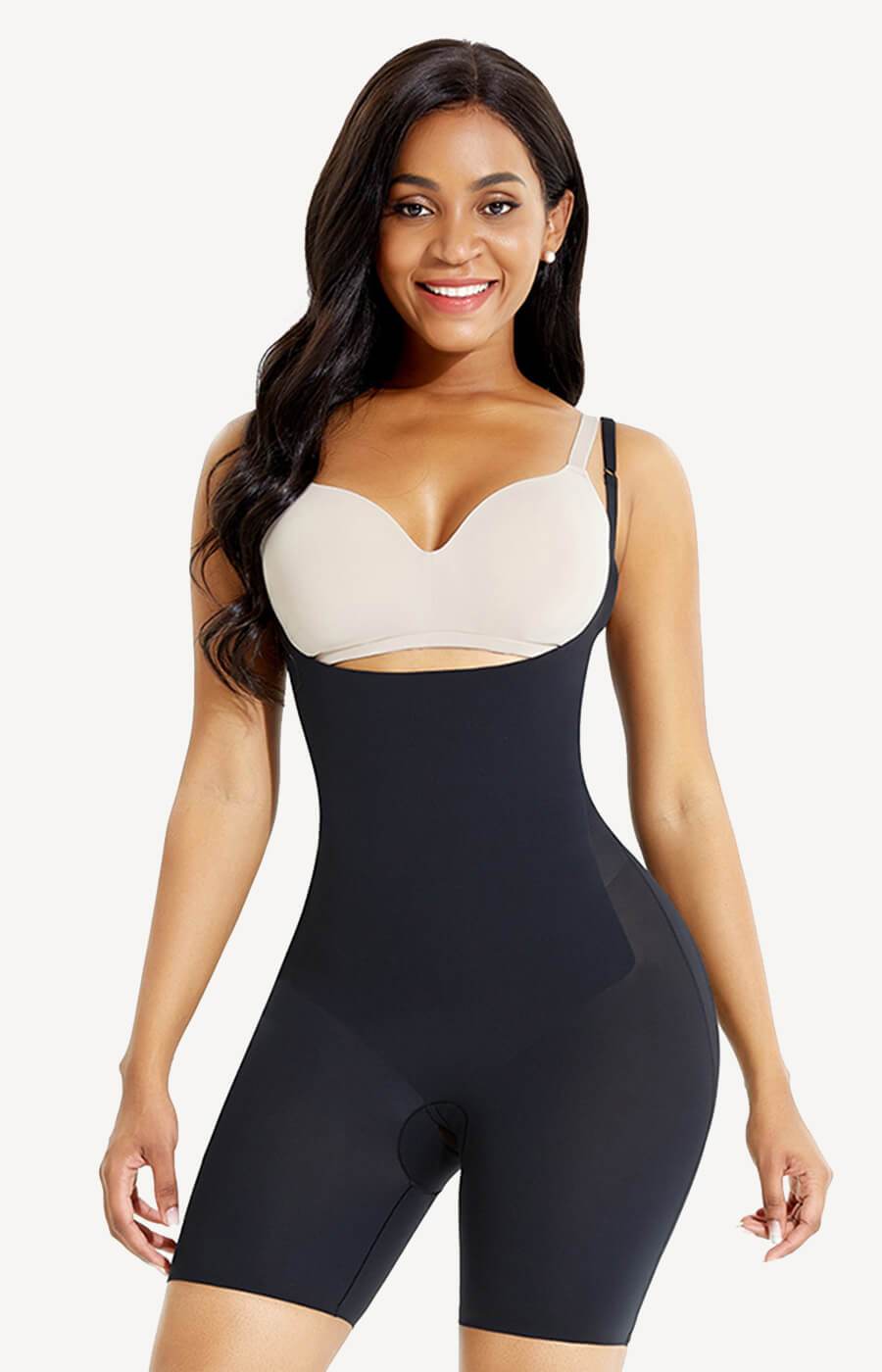 Shapewear For Women Tummy Control Solid Suspender Bodysuit Shaping Button  Chest Support Crotch Pants 