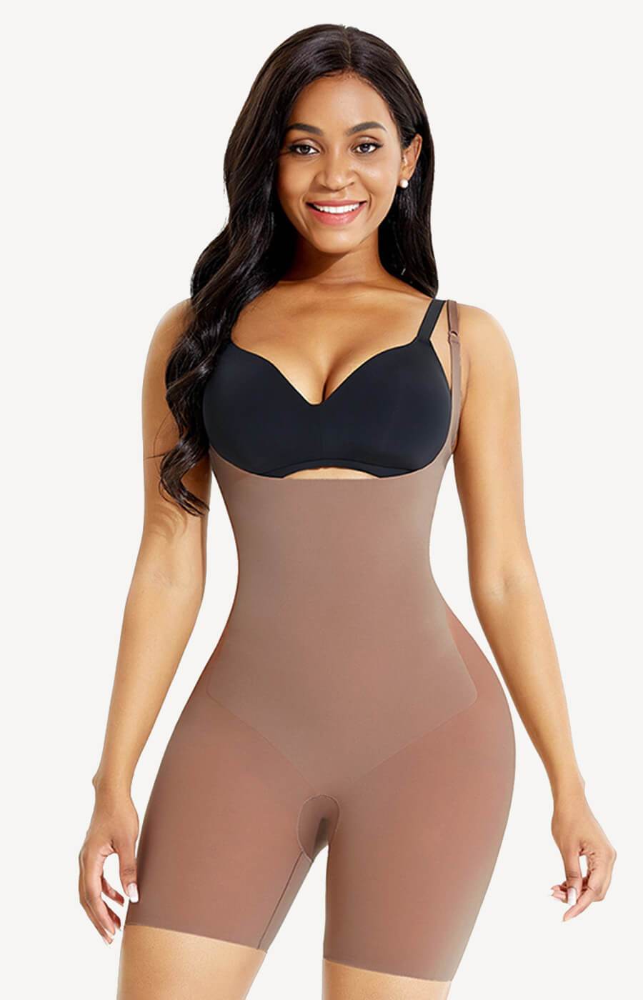 Loverbeauty Tummy Control Bodysuit Shapewear With Crotchless Shaper Panty