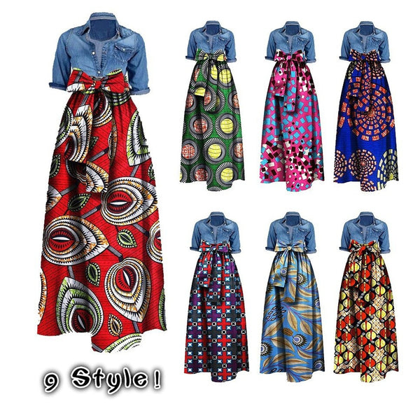 african print maxi dress plus size