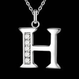 Letter A-S  Free Shipping silver plated Necklace, Stamp 925 fashion silver jewelry Fashion Pendant /XYLQNNAG XYLQNNAG