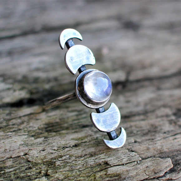 Waxing Moon Phase Ring Moon Cycle Ring 