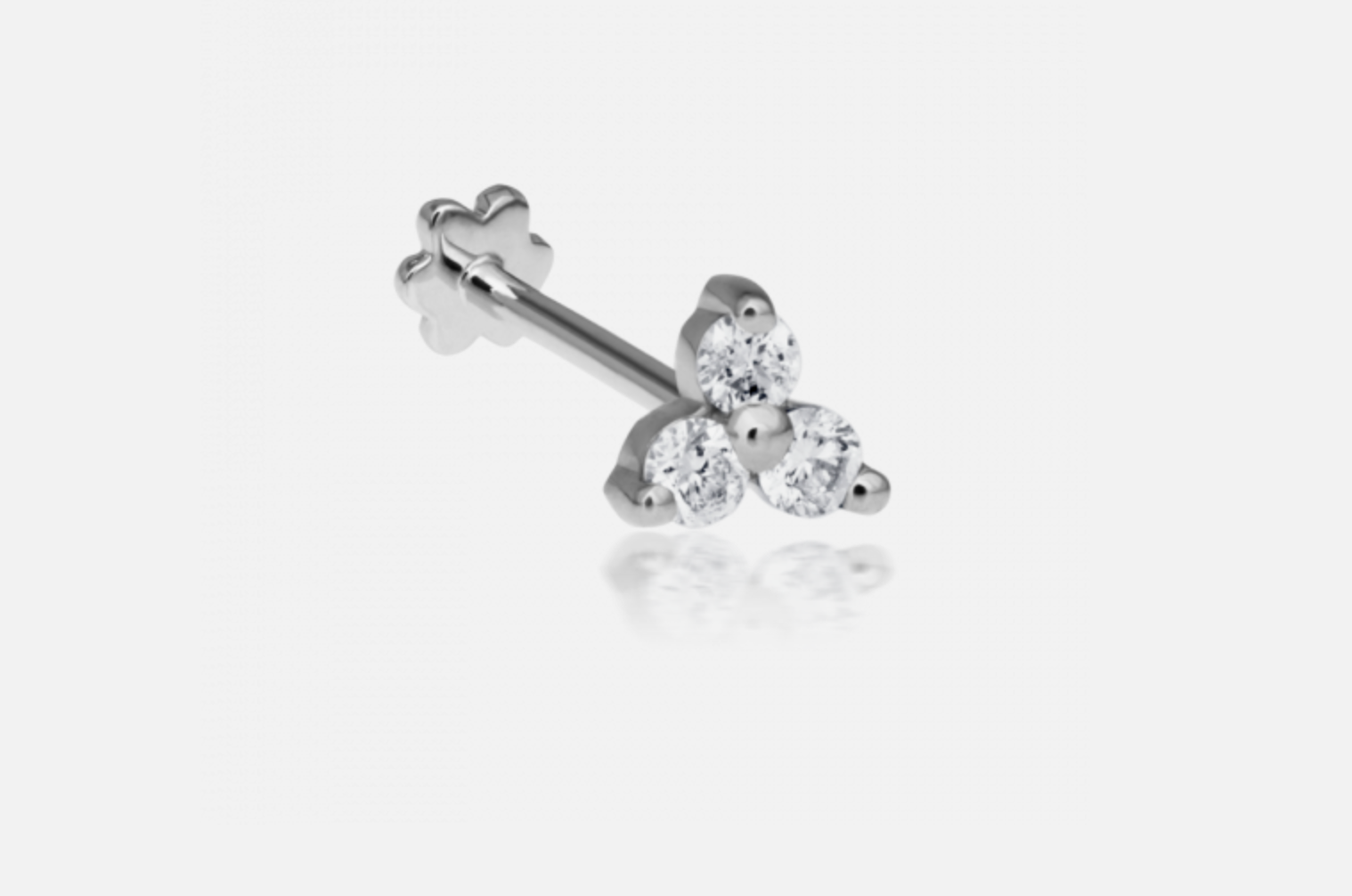 Large Diamond Trinity Threaded Stud