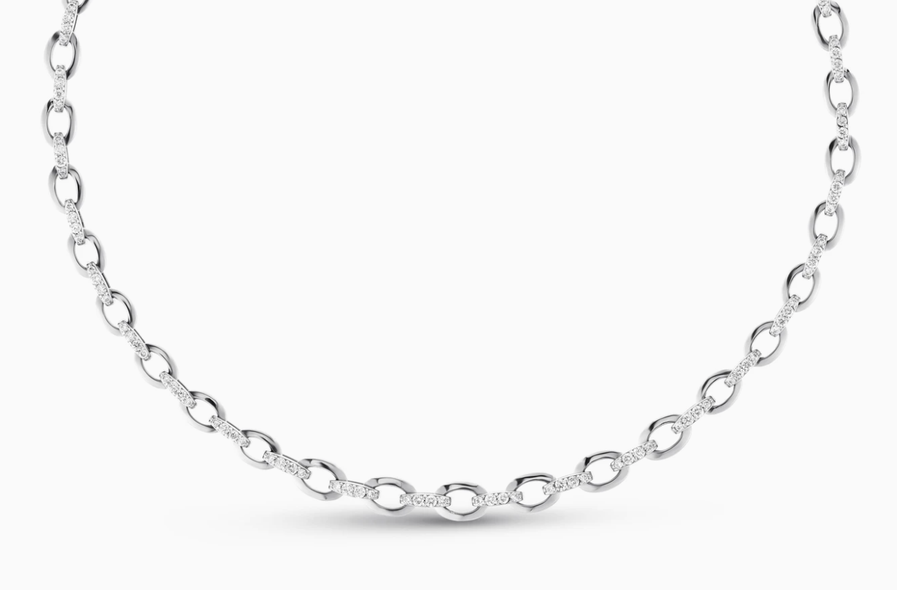 Graduated Oval Link Necklace
