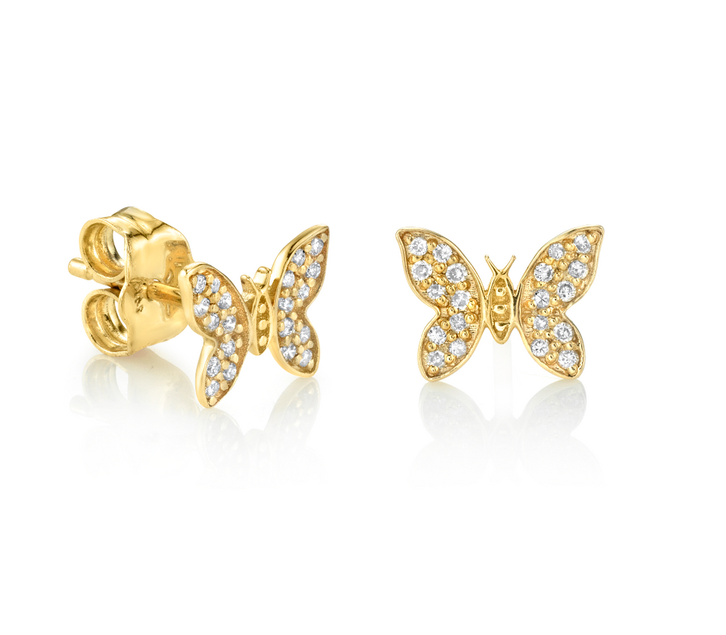 Tiny Butterfly Studs – Millo Jewelry
