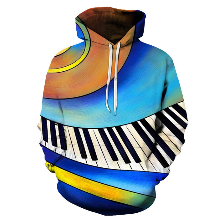 Download 3d Animated Piano Keys Hoodie Sweatshirt Pullover My 3d Hoodie