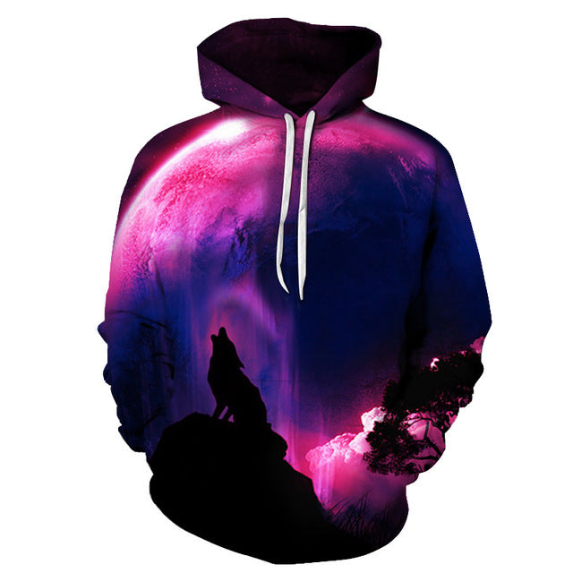 Galaxy Wolves 3D Sweatshirt Hoodie Pullover — My 3D Hoodie