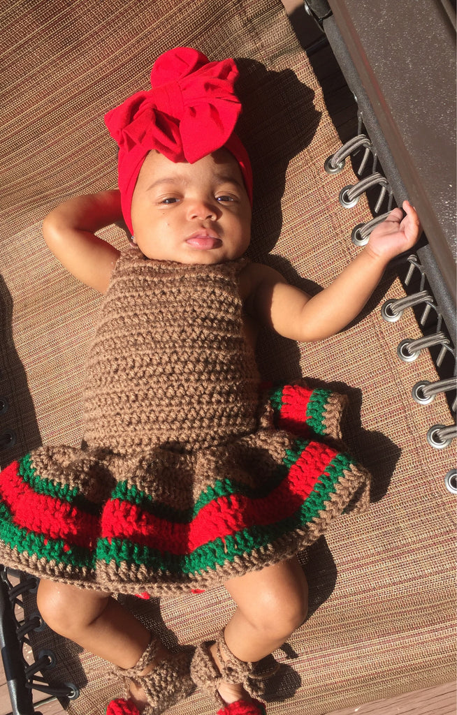 gucci crochet baby outfit