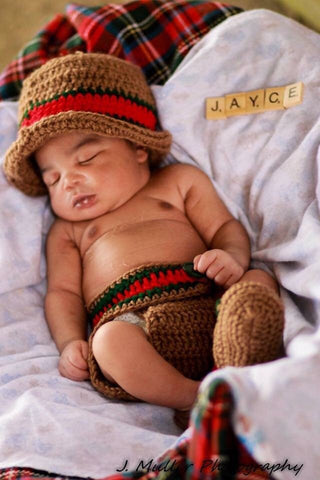 gucci crochet baby outfit