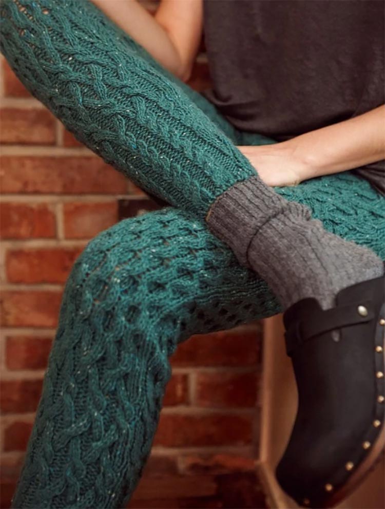 cable knit leggings