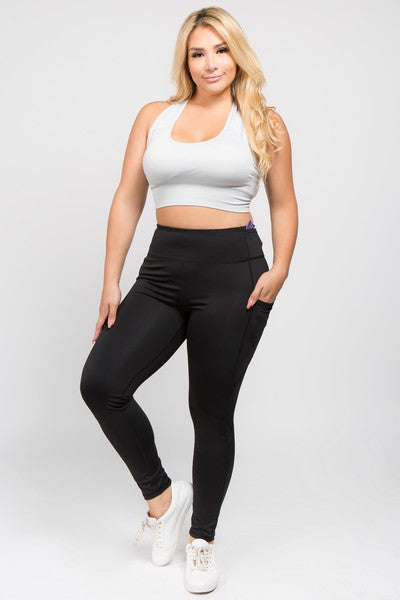 plus size workout leggings with pockets