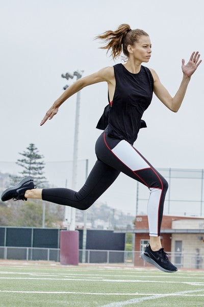 Women's Active Triple Color Block Workout Leggings (S-L)